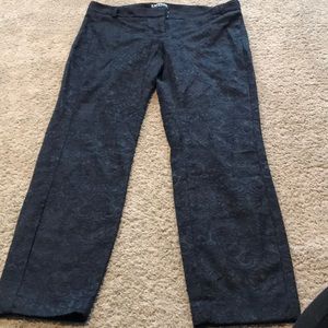 Express black lace crop dress pants